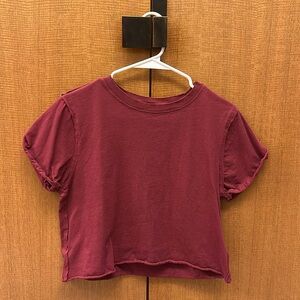 We The Free The Perfect Tee - Free People Red Cropped Shirt